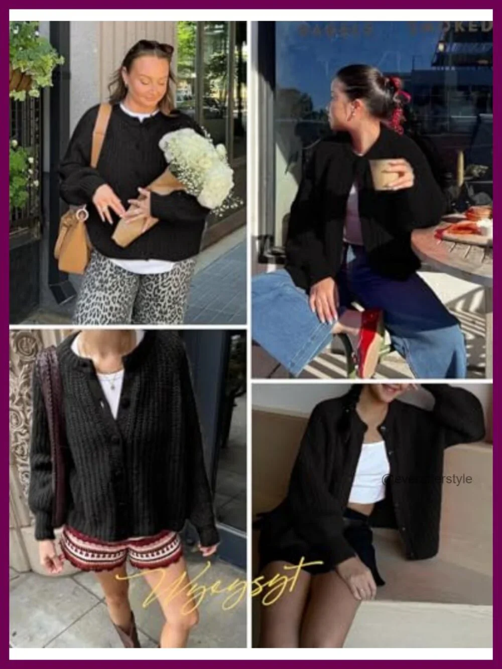 Women's Chunky Cardigan Sweater Button Down Long Sleeve Knit Open Front